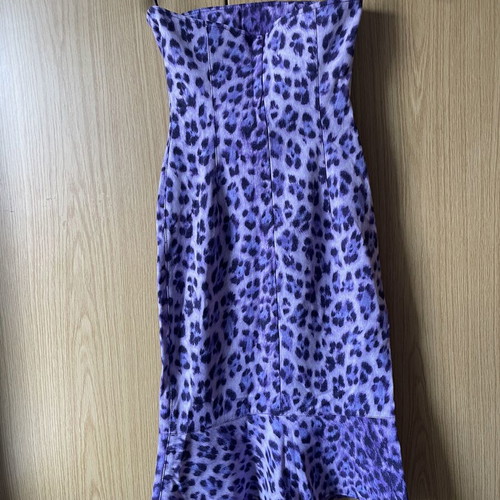 Moschino dress vintage purple leopard print, like new, XS