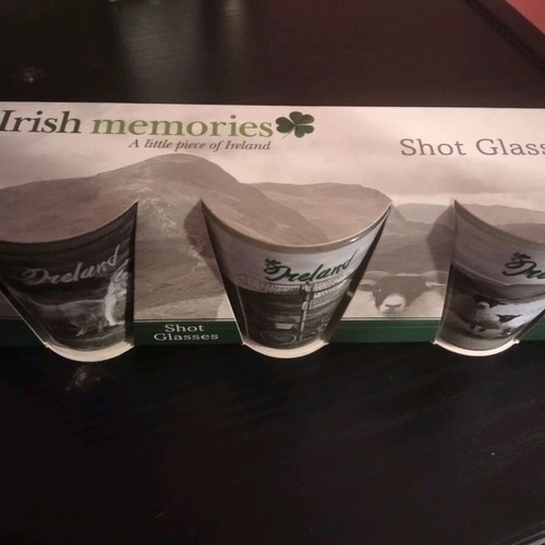 Irish shot glasses new, set of 3 pieces