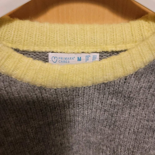 Crop pullover worn slightly, gray, size M
