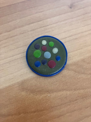 Handmade pin new from polymer clay with safety clasp