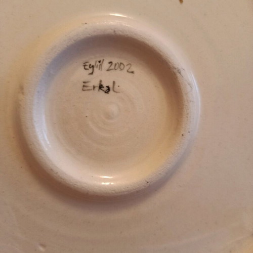 Decorative Turkish plate like new, hand-painted, 25 cm