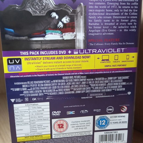 Dark Shadows DVD like new with English subtitles