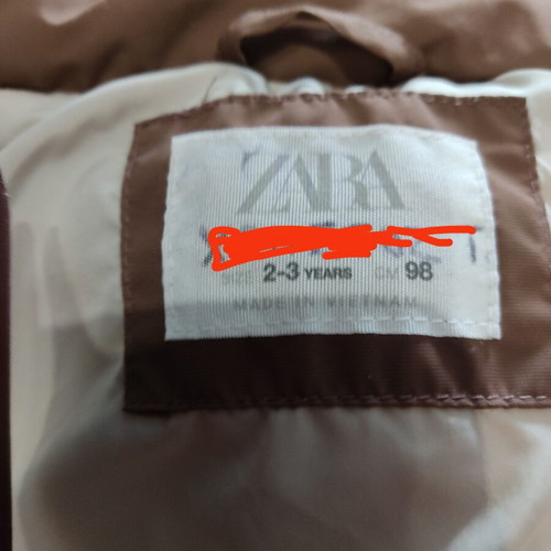 Zara kids vest used, size 2-3 years, brown