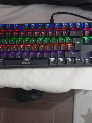 Origin OK10 gaming keyboard with red switches