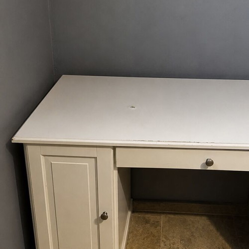 Wooden desk used with 2 cabinets and drawer 146x66 cm