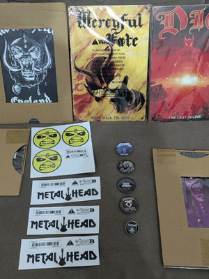 Heavy metal metal signs set of 7 pieces new