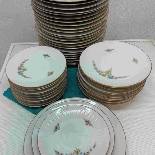 Vintage Scherzer Bavaria Porcelain Dinner Set 65 Pieces like new