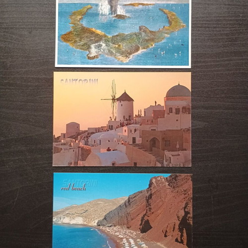 Postcard set Paros Antiparos Santorini, 17 pieces