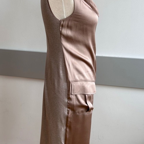 Fabiana Filippi silky dress, beige, size L