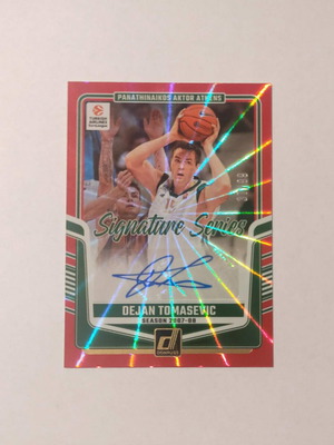 Dejan Tomasevic Panathinaikos autograph card like new, numbered