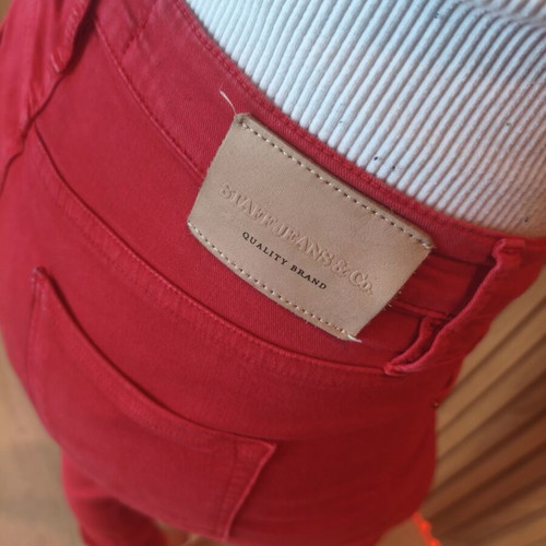 Edward Jeans red fabric pants size S like new