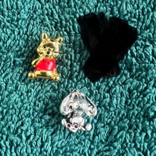 Charms σαν καινούργια, συμβατά για βραχιόλια Pandora, χρυσαφί και ασημί
