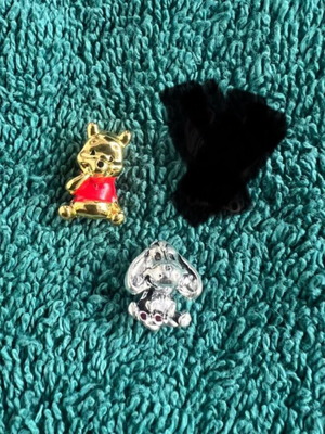 Charms σαν καινούργια, σύμβολα για βραχιόλια Pandora, ασημένια και χρυσαφί