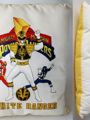 Vintage 90's Μαξιλάρι Mighty Morphin Power Rangers White Ranger Καινούργιο