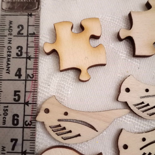 Wooden elements new, pack of 14 pieces