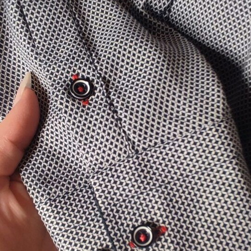 Dash&Dot slim fit men's shirt blue pattern like new, size S