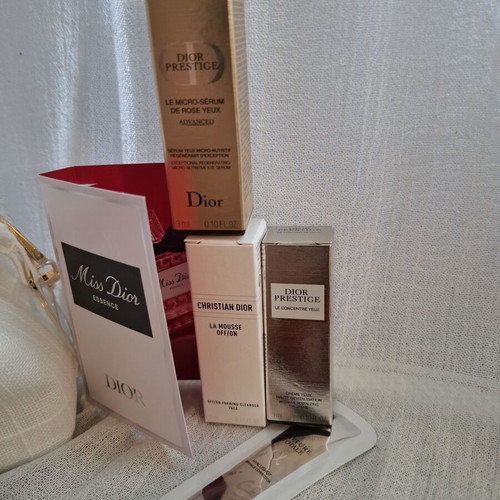 Dior makeup bag with chain strap and travel products new