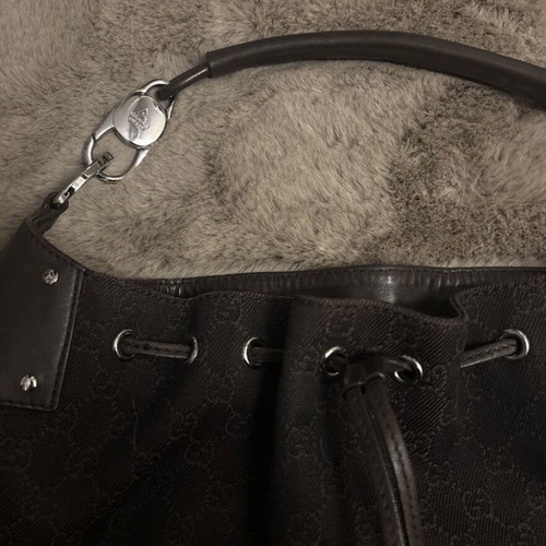 Gucci brown GG monogram shoulder bag like new