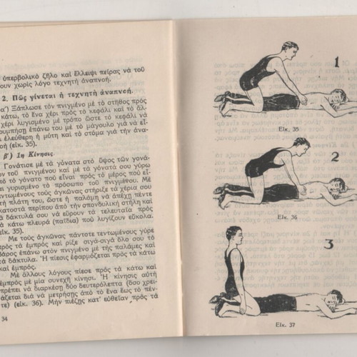Guidelines for Rescuing Drowning and First Aid used booklet 1937