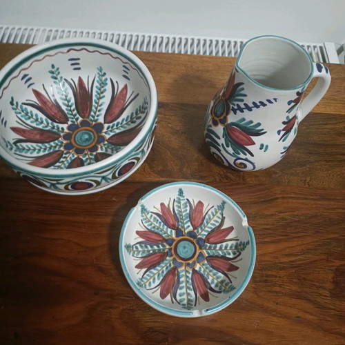 Handmade Greek ceramics like new, set of 3 pieces