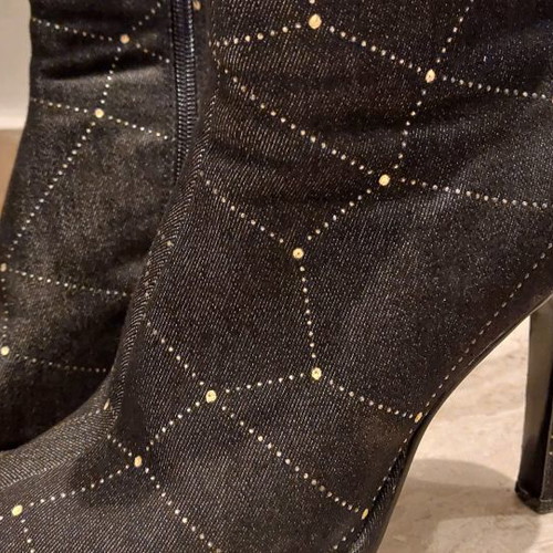 Arte Piedi black denim ankle boots like new, size 38