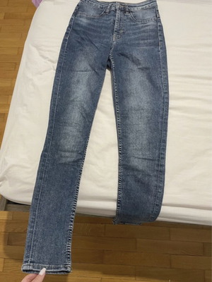 H&M High Waist Skinny Jeans σαν καινούργιο, μπλε με γκρι υποτόνους, μέγεθος S