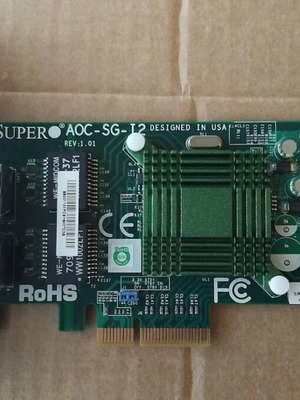 SuperMicro AOC-SG-I2 PCI Express Dual Port Gigabit Network Adapter card like new