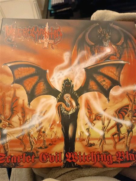  diskos viniliou Necromantia Scarlet evil Witching black specila red  vinyl edition