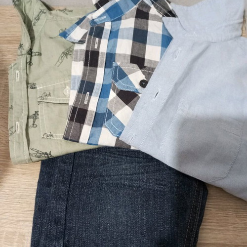 Children's shirts and denim shorts, 3 years, set of 4