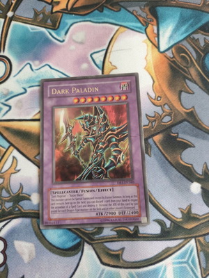 Yu-Gi-Oh Dark Paladin card used, Ultra Rare, edition DR1, damaged