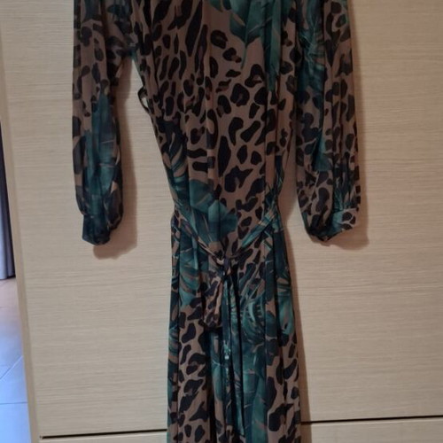 Lumina long dress, colorful, semi-transparent with inner slip