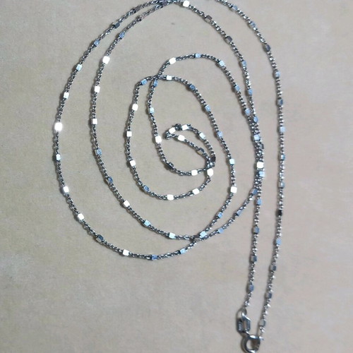 Necklace 70cm silver in beautiful design new