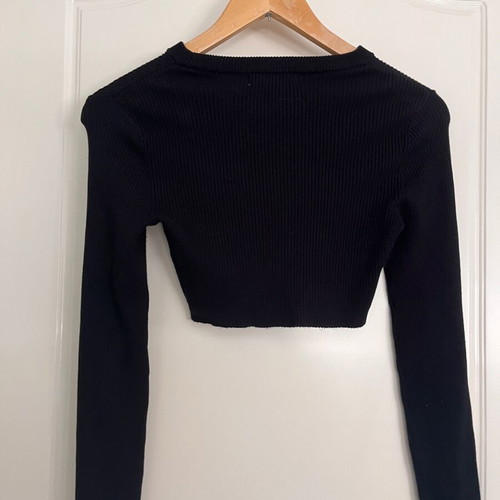Long-sleeve black top Pull & Bear like new, size S