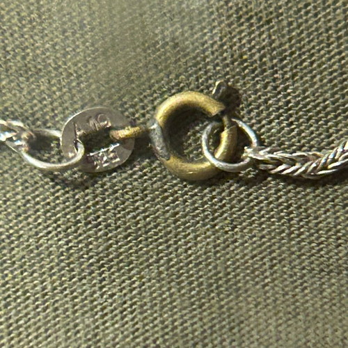 Vintage silver filigree cross with 925 silver chain, used