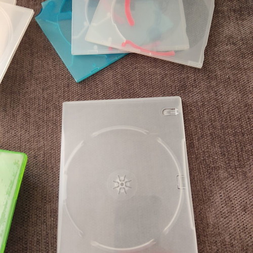 Hard cases for CD/DVD used, pack of 19 pieces