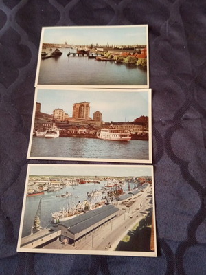 Swedish postcards from the 1950s, like new, set of three Gothenburg