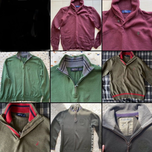 Men's sweaters Napapijri, Gant, Nautica, Ralph Lauren like new