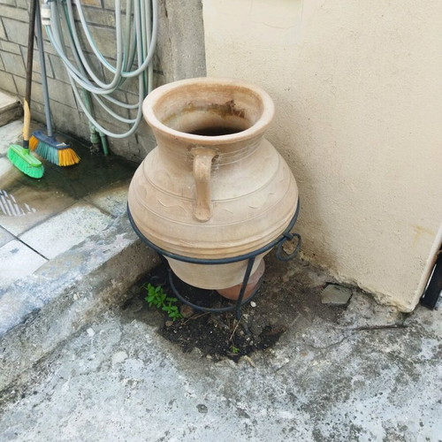 Πήλινο Πυθάρι Κριτικό χειροποίητο σε άριστη κατάσταση με βάση