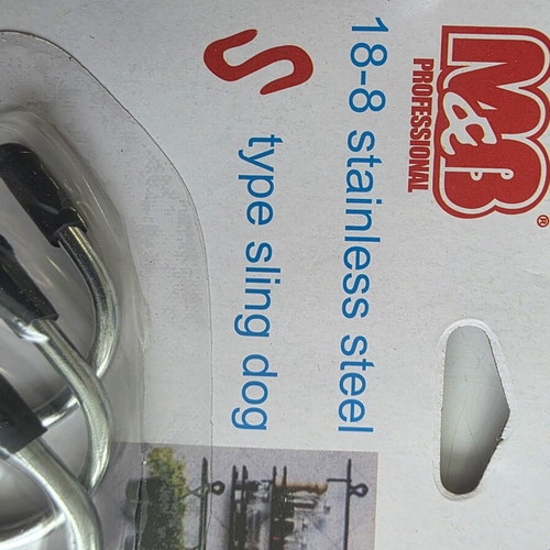 N&B stainless steel S-hooks with black caps