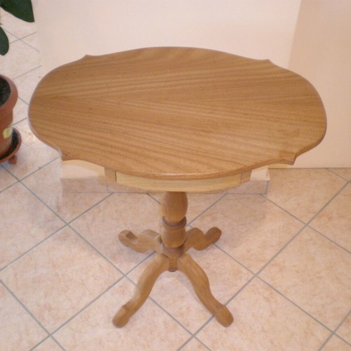 Handmade Venetian Style Solid Mahogany Side Table with Secret Drawer