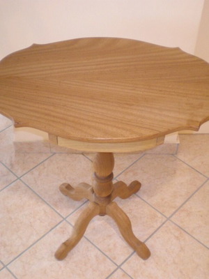 Handmade Venetian Side Table Chelonaki with Secret Drawer Solid Mahogany