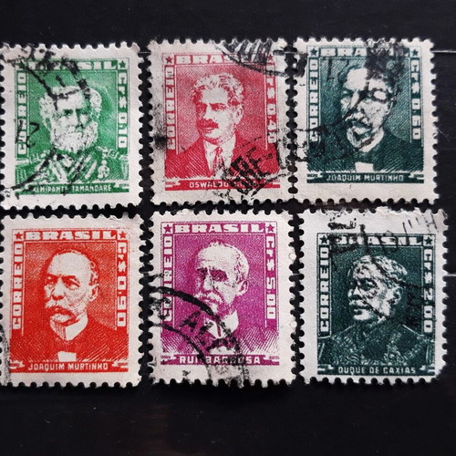 Brazil 1947-1955 stamp collection like new, 6 pieces
