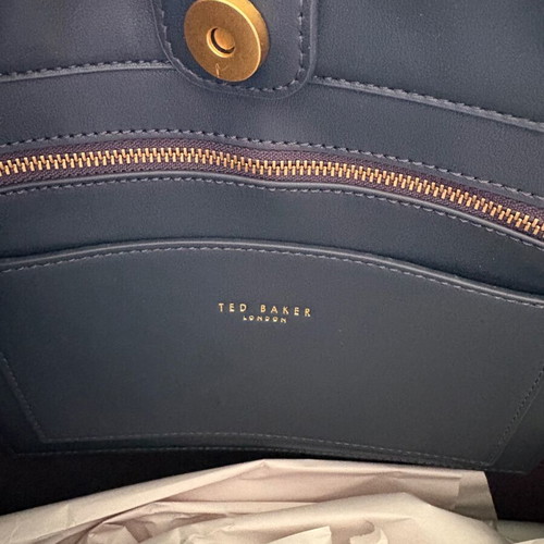 Ted Baker shoulder bag new, white and blue, large compartment