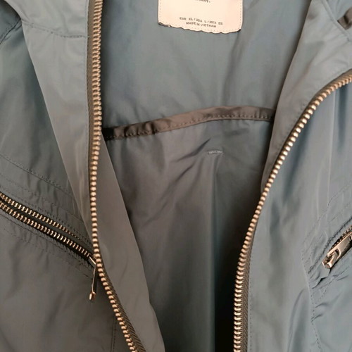 Mango windbreaker jacket like new, gray and blue, men's