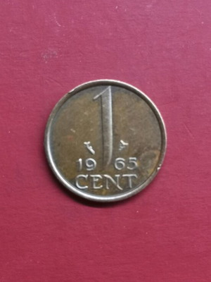 Netherlands 1 Cent Coin 1965 used