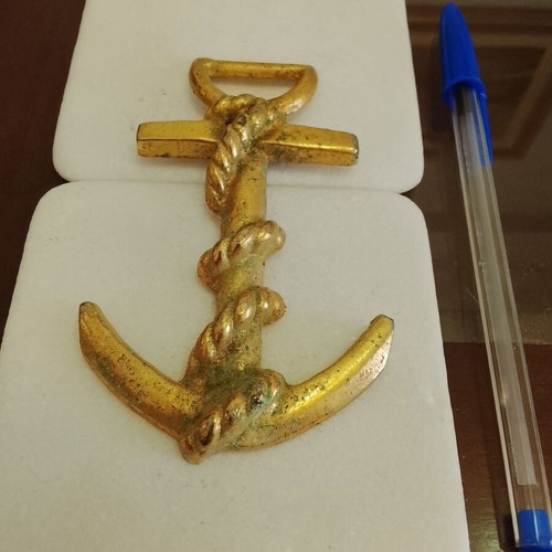Vintage metal anchor bottle opener used