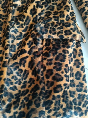 Long leopard jacket used, size Medium, brown