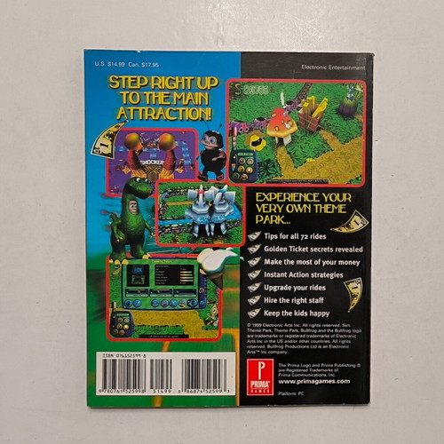 Strategy Guide Sim Theme Park like new, in English