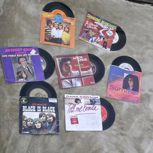 45 rpm records like new, pack of 7 discs