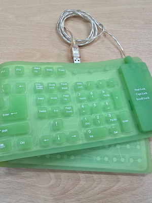 Flexible USB Keyboard green